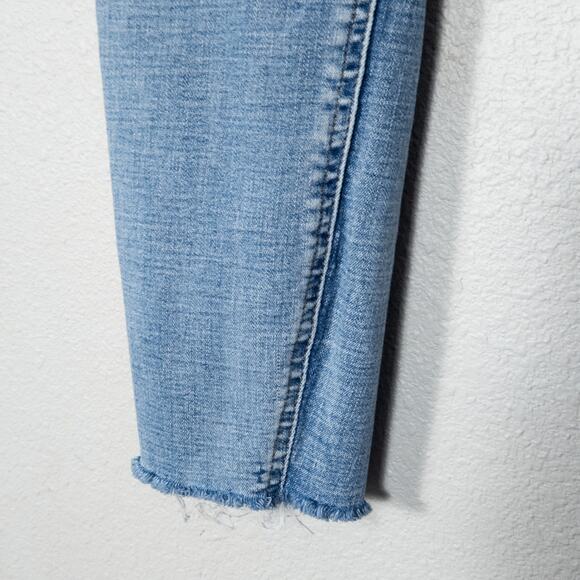 Pistola Raw Hem Ankle Jeans Light Wash Mid Rise Size 32 Clean Girl - Picture 6 of 10